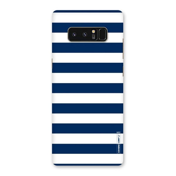 Classic Blue White Stripes Back Case for Galaxy Note 8