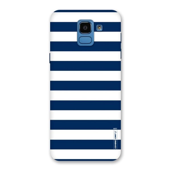 Classic Blue White Stripes Back Case for Galaxy On6