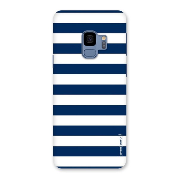 Classic Blue White Stripes Back Case for Galaxy S9