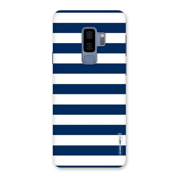 Classic Blue White Stripes Back Case for Galaxy S9 Plus