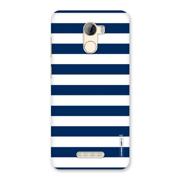 Classic Blue White Stripes Back Case for Gionee A1 LIte
