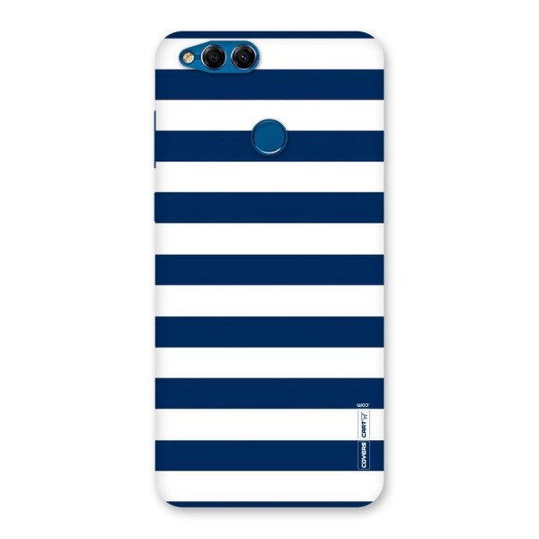 Classic Blue White Stripes Back Case for Honor 7X