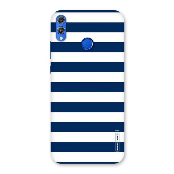 Classic Blue White Stripes Back Case for Honor 8X