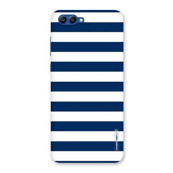 Classic Blue White Stripes Back Case for Honor View 10