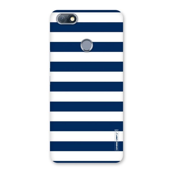 Classic Blue White Stripes Back Case for Infinix Note 5