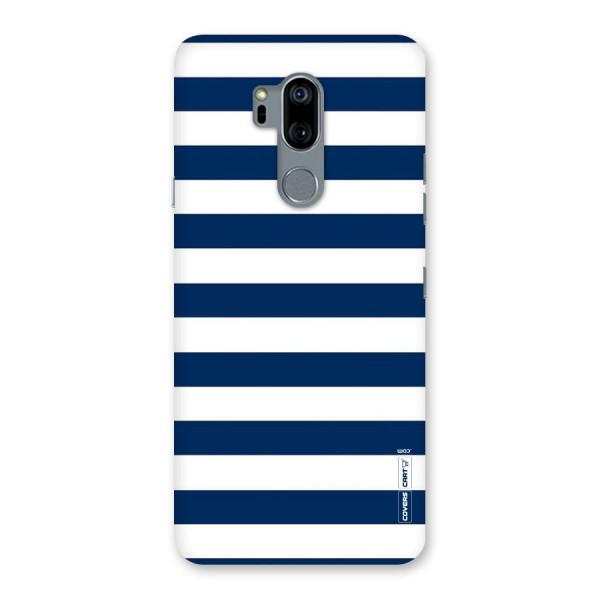 Classic Blue White Stripes Back Case for LG G7