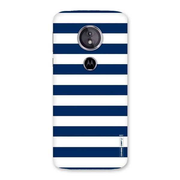 Classic Blue White Stripes Back Case for Moto E5