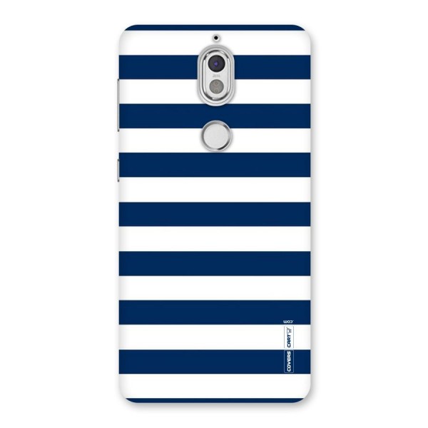 Classic Blue White Stripes Back Case for Nokia 7