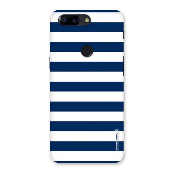 Classic Blue White Stripes Back Case for OnePlus 5T