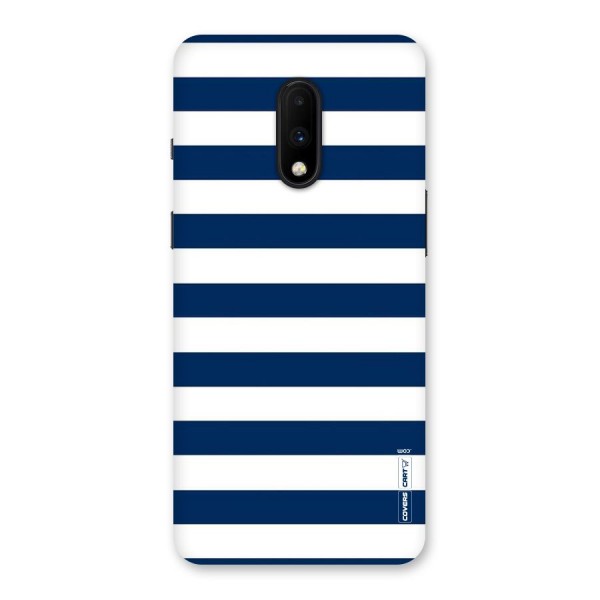 Classic Blue White Stripes Back Case for OnePlus 7