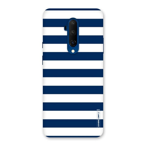 Classic Blue White Stripes Back Case for OnePlus 7T Pro