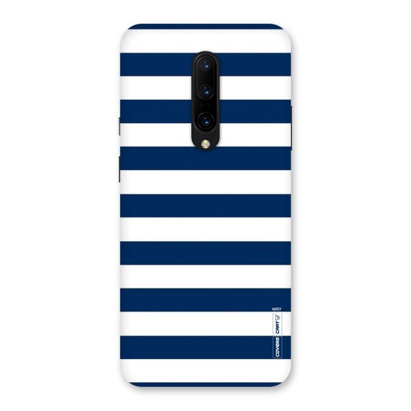 Classic Blue White Stripes Back Case for OnePlus 7 Pro