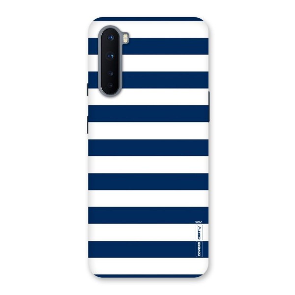 Classic Blue White Stripes Back Case for OnePlus Nord