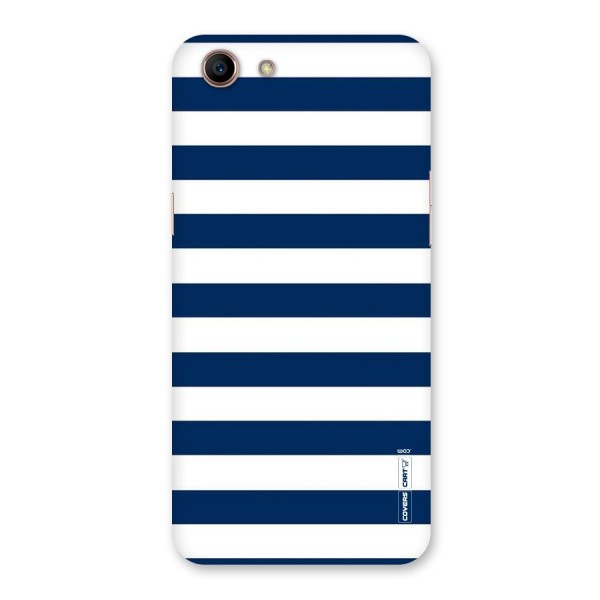 Classic Blue White Stripes Back Case for Oppo A83 (2018)
