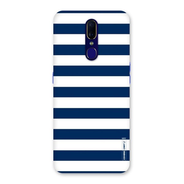 Classic Blue White Stripes Back Case for Oppo A9