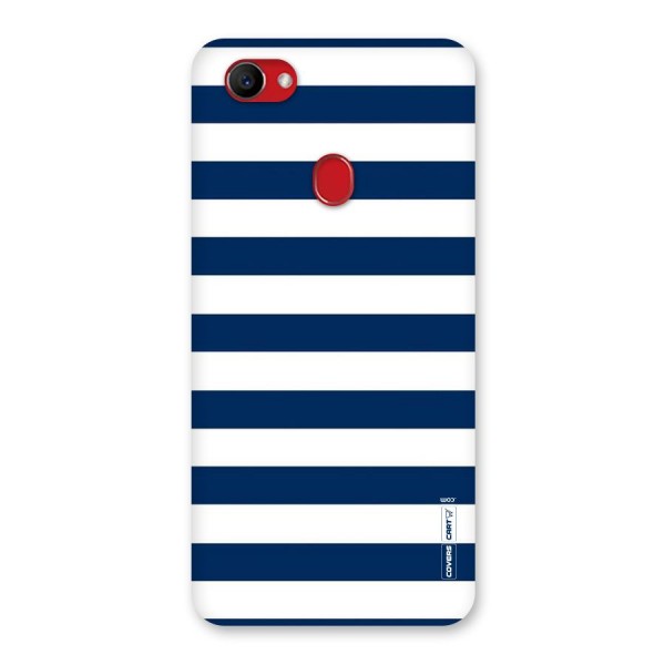 Classic Blue White Stripes Back Case for Oppo F7