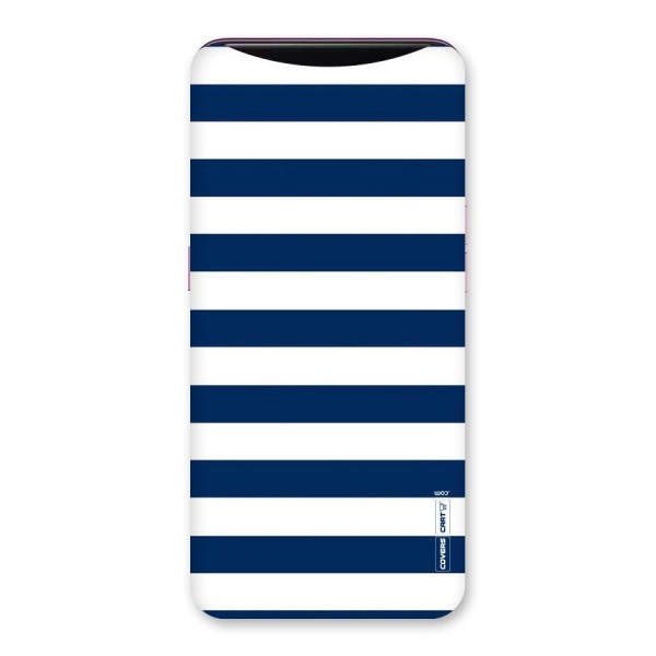 Classic Blue White Stripes Back Case for Oppo Find X