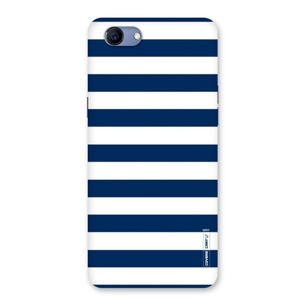 Classic Blue White Stripes Back Case for Oppo Realme 1