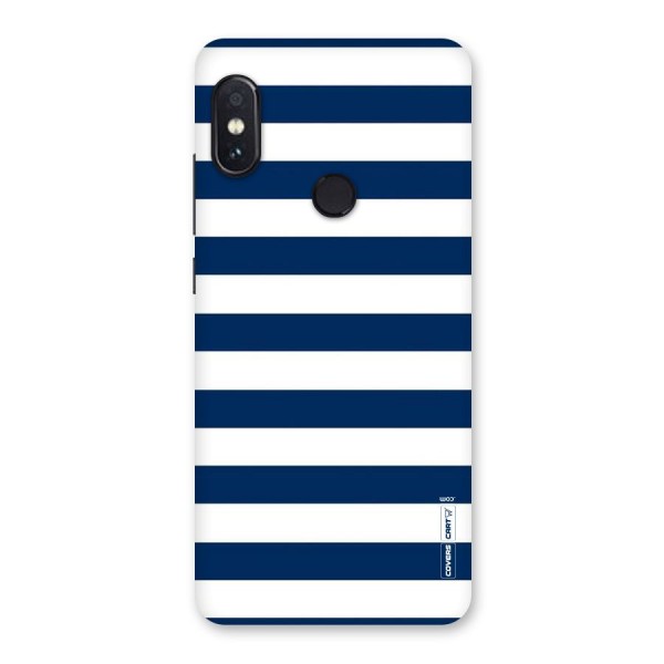 Classic Blue White Stripes Back Case for Redmi Note 5 Pro