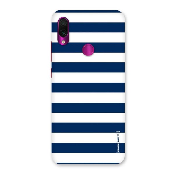 Classic Blue White Stripes Back Case for Redmi Note 7 Pro