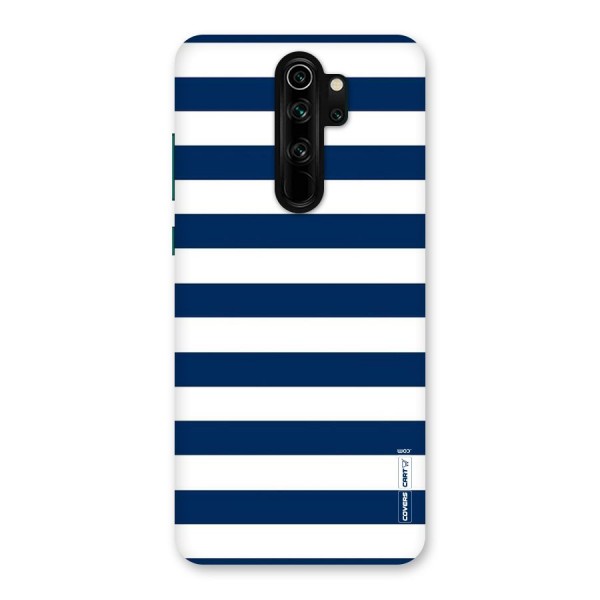 Classic Blue White Stripes Back Case for Redmi Note 8 Pro