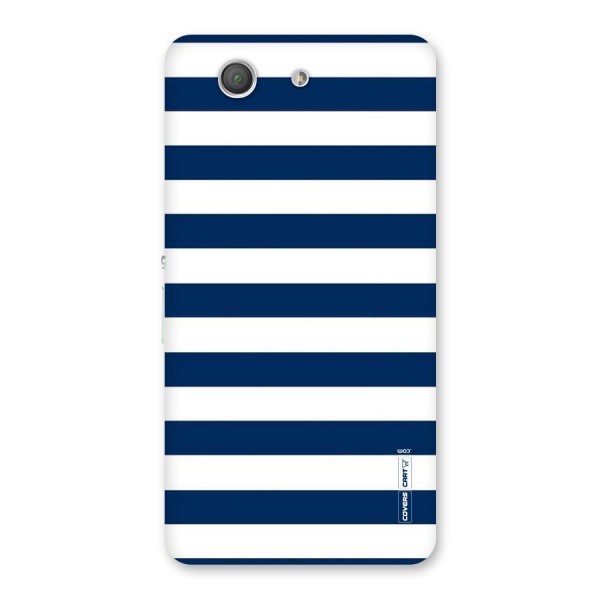 Classic Blue White Stripes Back Case for Xperia Z3 Compact