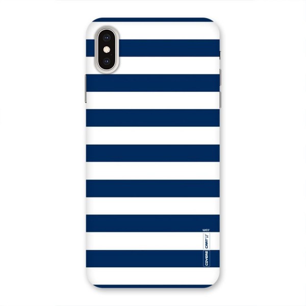 Classic Blue White Stripes Back Case for iPhone XS Max