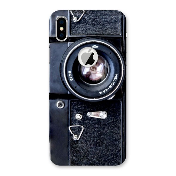 Classic Camera Back Case for iPhone X Logo Cut