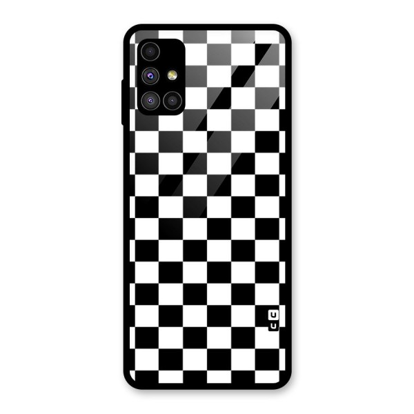 Classic Check Glass Back Case for Galaxy M51
