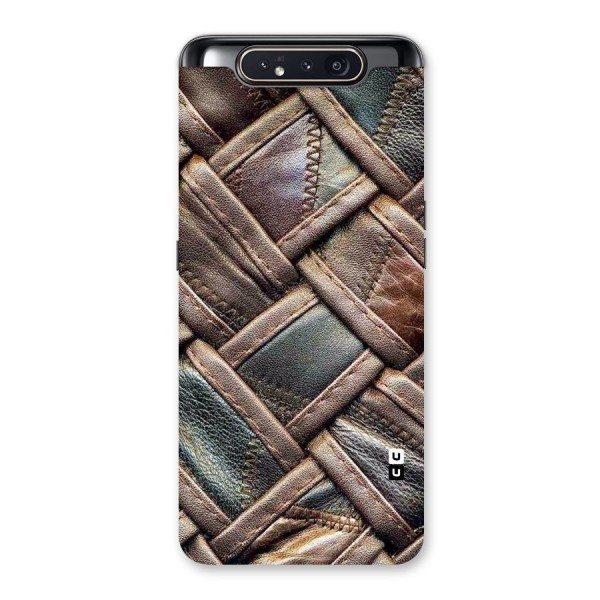 Classic Leather Belt Design Back Case for Galaxy A80