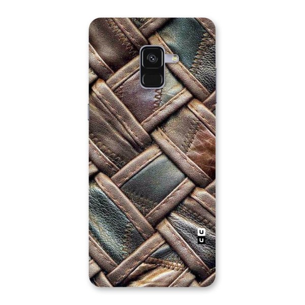 Classic Leather Belt Design Back Case for Galaxy A8 Plus