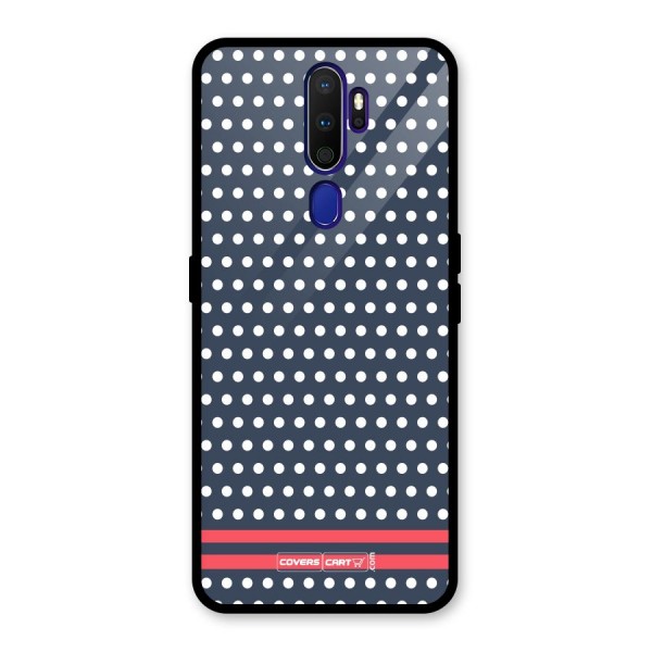 Classic Polka Dots Glass Back Case for Oppo A9 (2020)