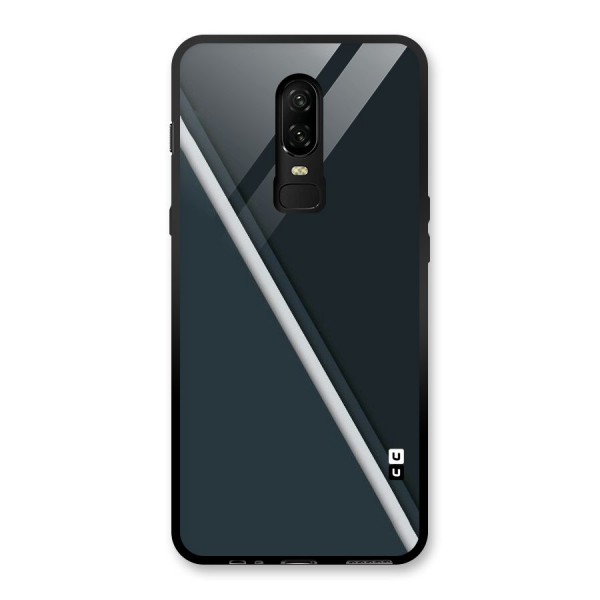 Classic Single Stripe Glass Back Case for OnePlus 6