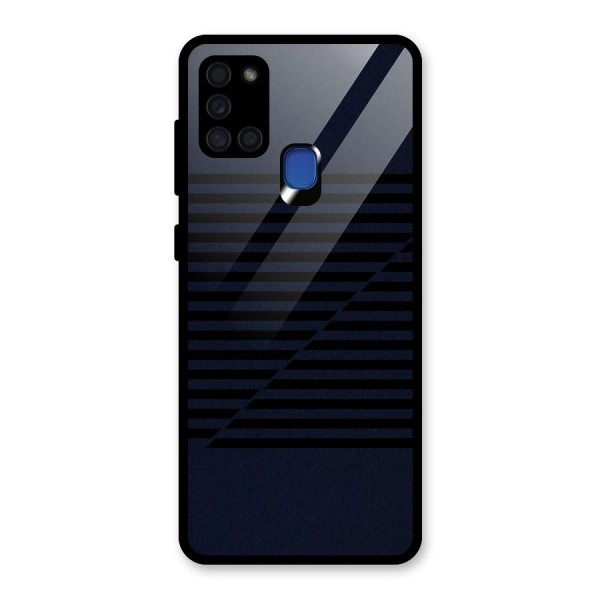 Classic Stripes Cut Glass Back Case for Galaxy A21s
