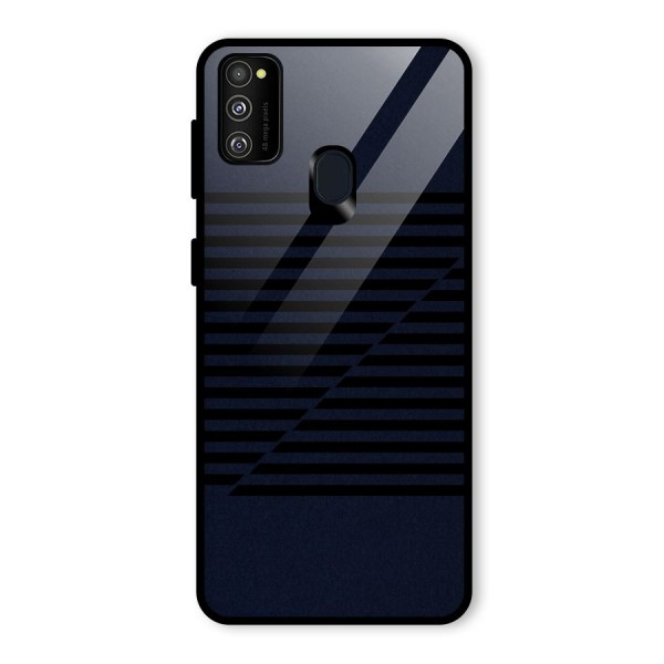 Classic Stripes Cut Glass Back Case for Galaxy M21