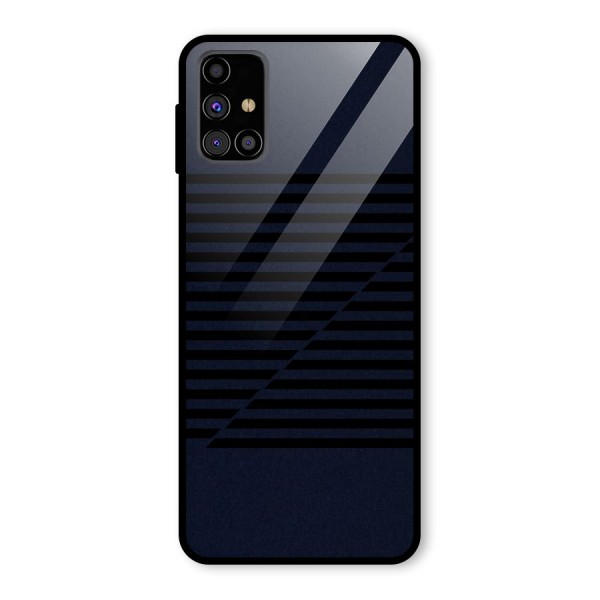 Classic Stripes Cut Glass Back Case for Galaxy M31s