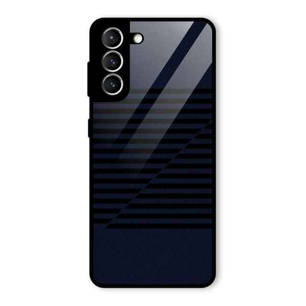 Classic Stripes Cut Glass Back Case for Galaxy S21 5G