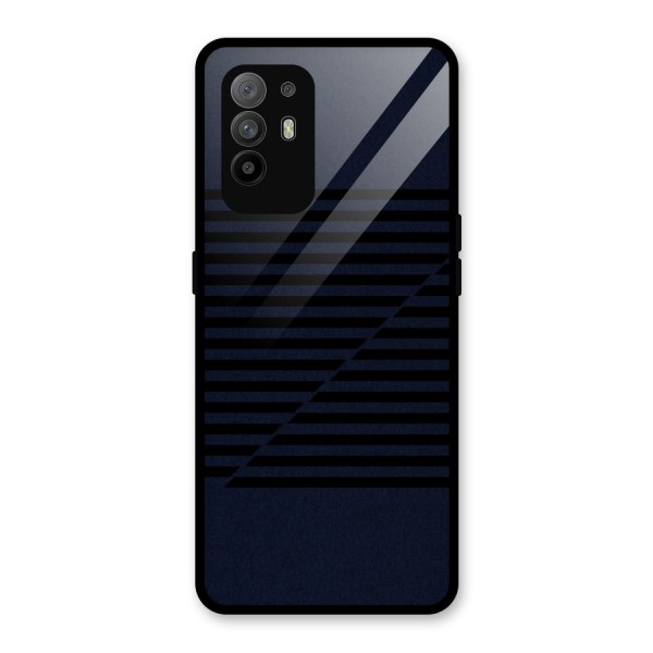 Classic Stripes Cut Glass Back Case for Oppo F19 Pro Plus 5G