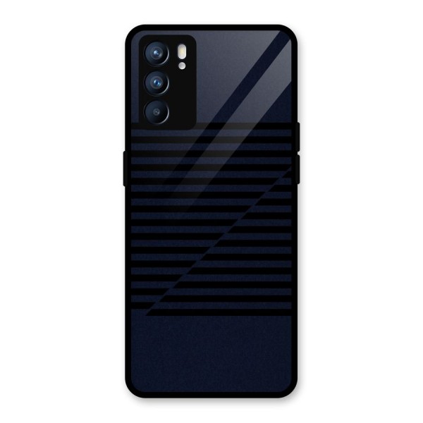 Classic Stripes Cut Glass Back Case for Oppo Reno6 5G