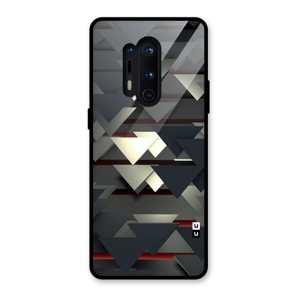 Classic Triangles Design Glass Back Case for OnePlus 8 Pro