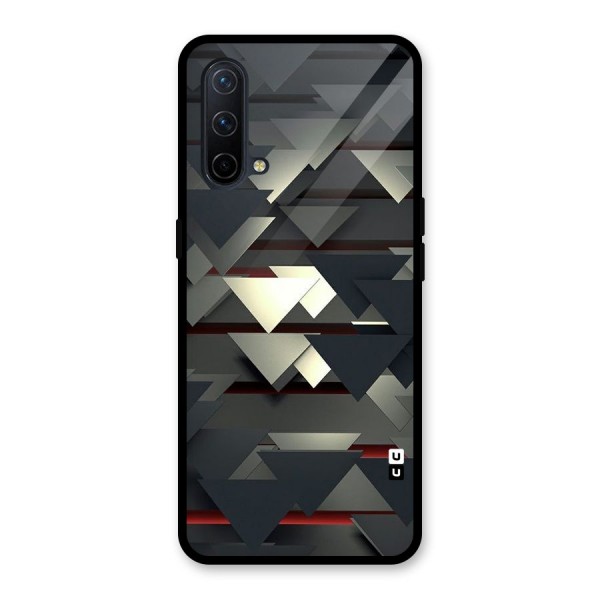 Classic Triangles Design Glass Back Case for OnePlus Nord CE 5G