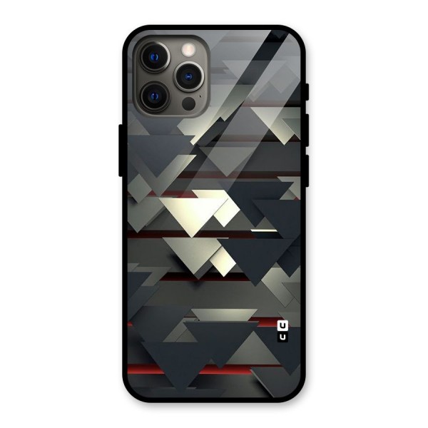 Classic Triangles Design Glass Back Case for iPhone 12 Pro Max