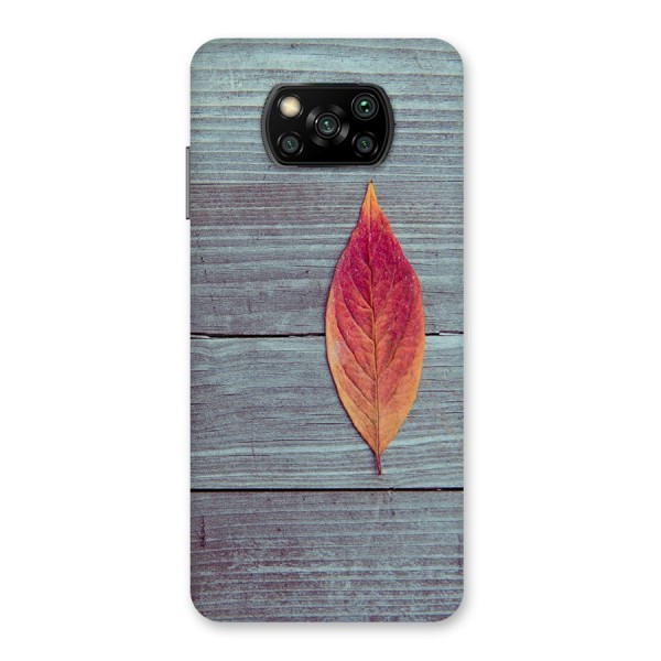 Classic Wood Leaf Back Case for Poco X3
