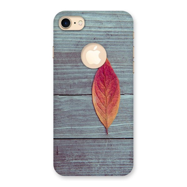 Classic Wood Leaf Back Case for iPhone 7 Logo Cut
