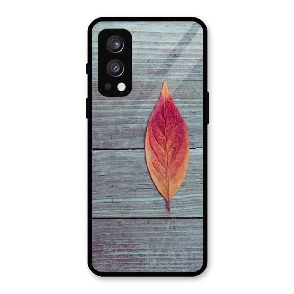 Classic Wood Leaf Glass Back Case for OnePlus Nord 2 5G