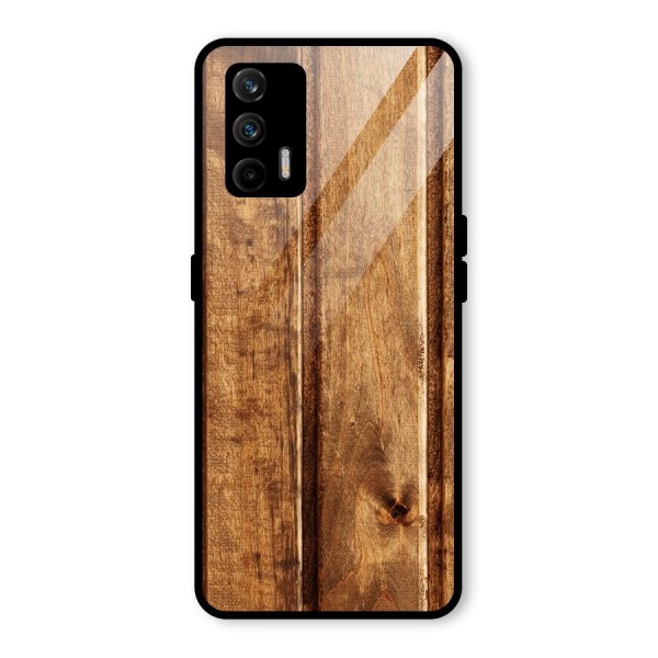Classic Wood Print Glass Back Case for Realme X7 Max
