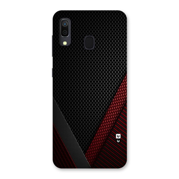 Classy Black Red Design Back Case for Galaxy A20