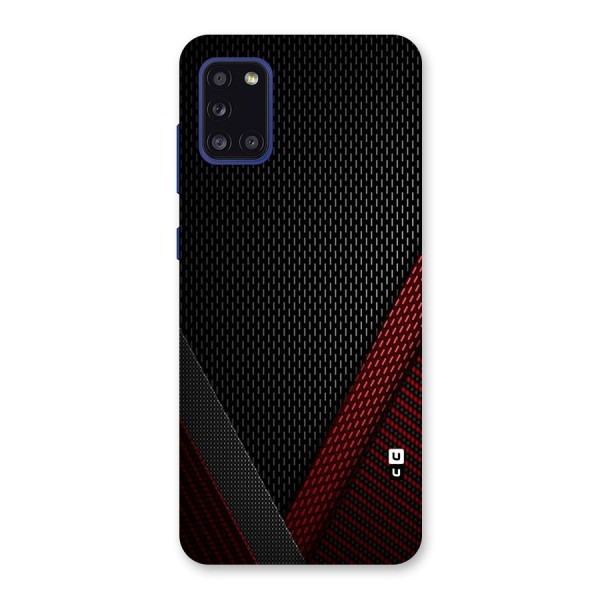 Classy Black Red Design Back Case for Galaxy A31