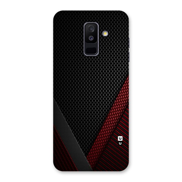 Classy Black Red Design Back Case for Galaxy A6 Plus
