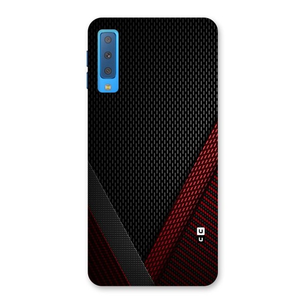 Classy Black Red Design Back Case for Galaxy A7 (2018)